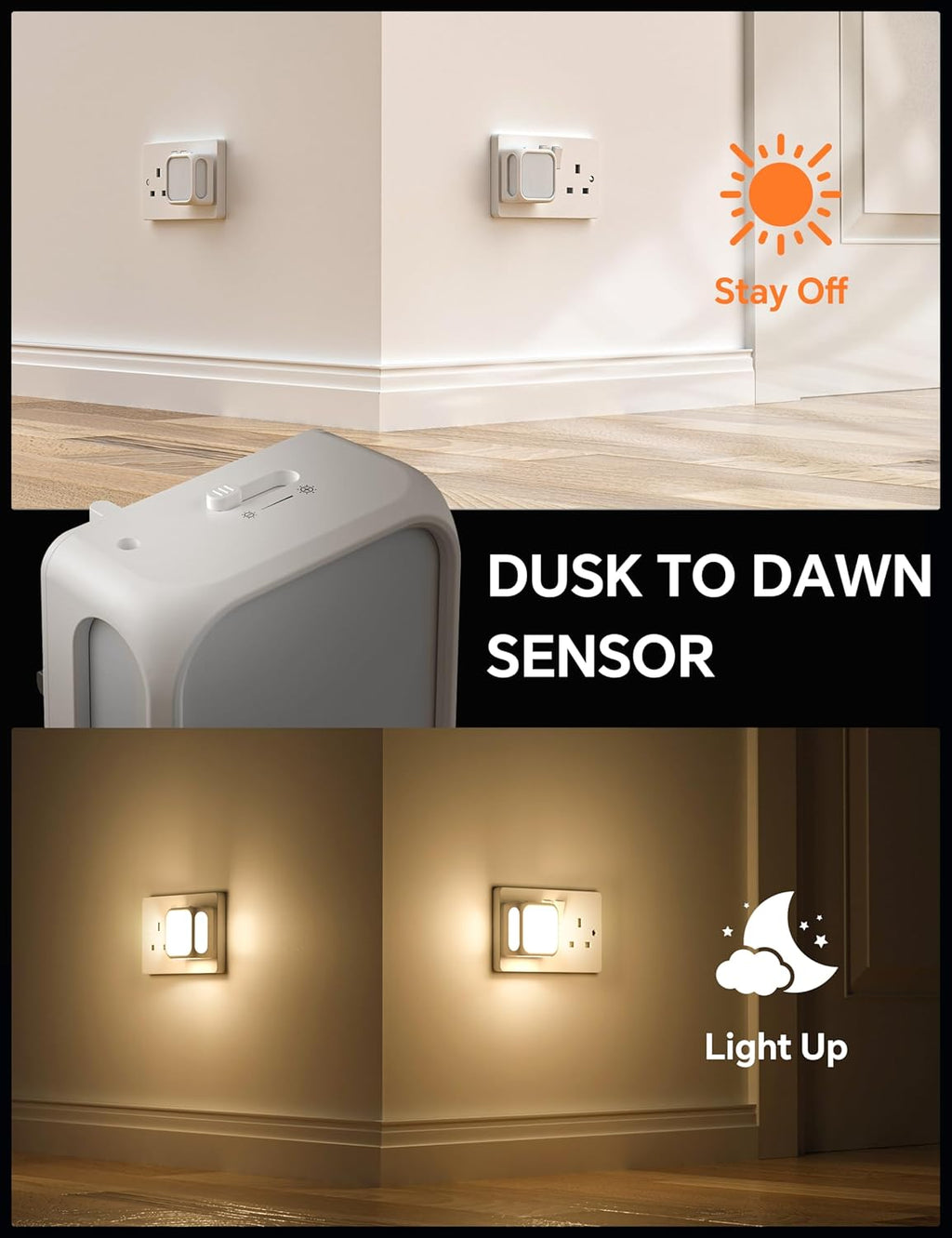 Night Light Plug in Wall with dusk to dawn photocell sensor