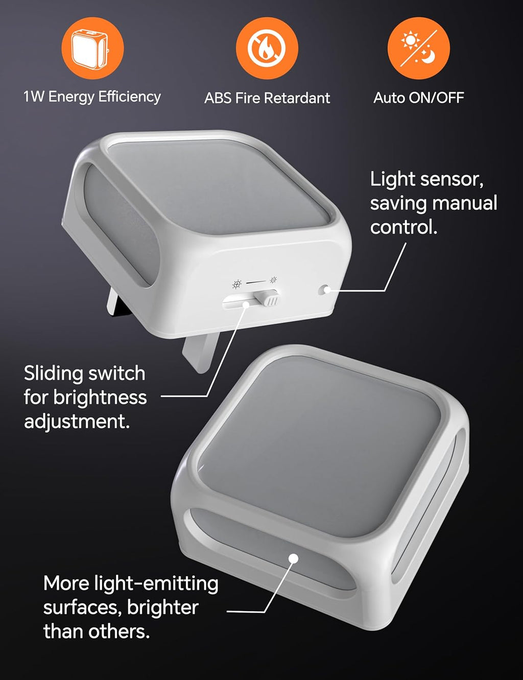Night Light Plug in Wall with dusk to dawn photocell sensor
