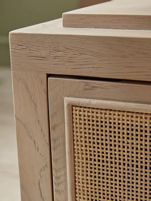 Wicker Bedside Table